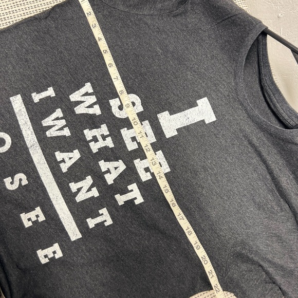 Banana Republic T Shirt “I See What I Want To See” Eye Test Gray Unisex L - Picture 4 of 5